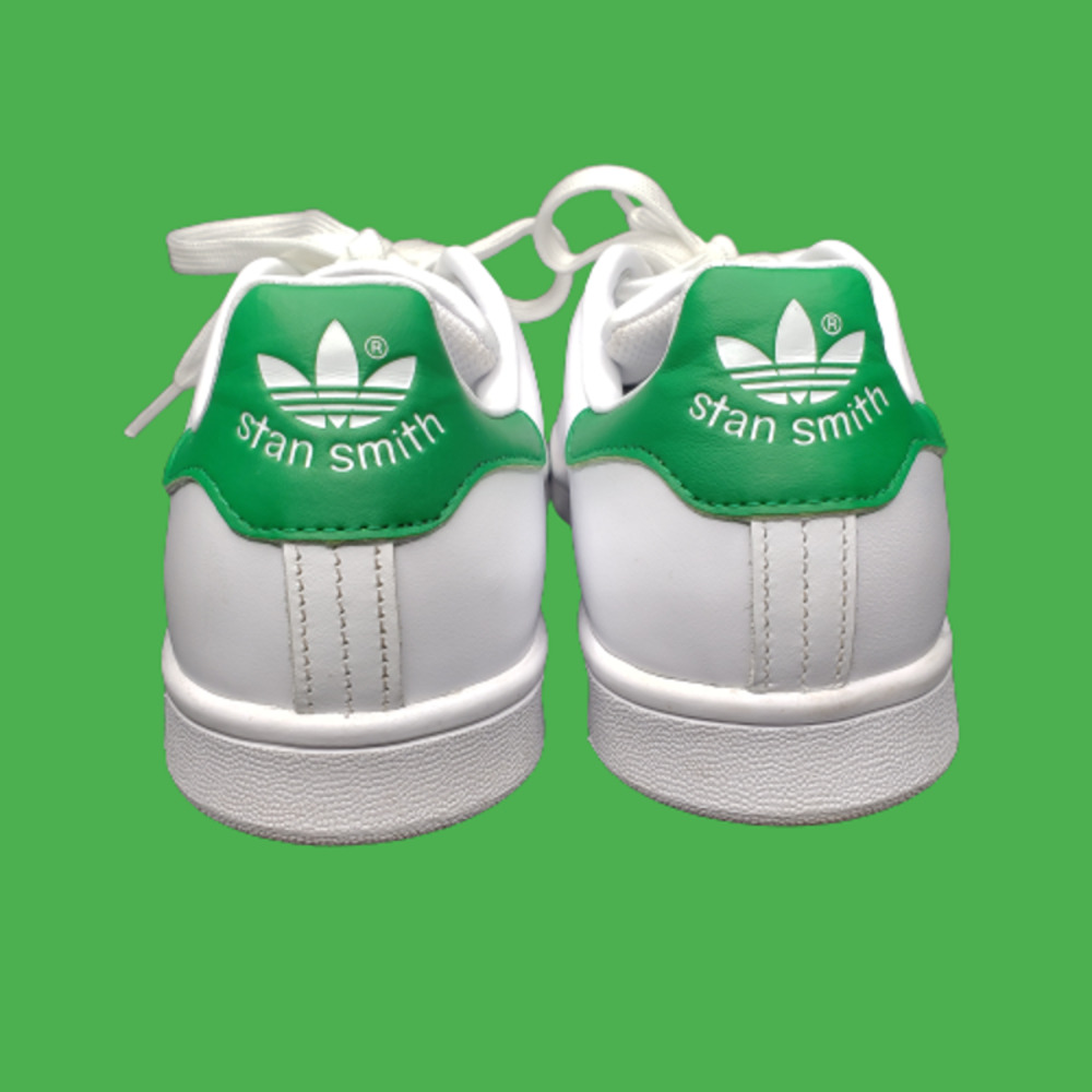 SOLD Woman's Adidas Endorsed by Stan Smith Cloud White & Green Shoes Sz 9 - Picture 6 of 12